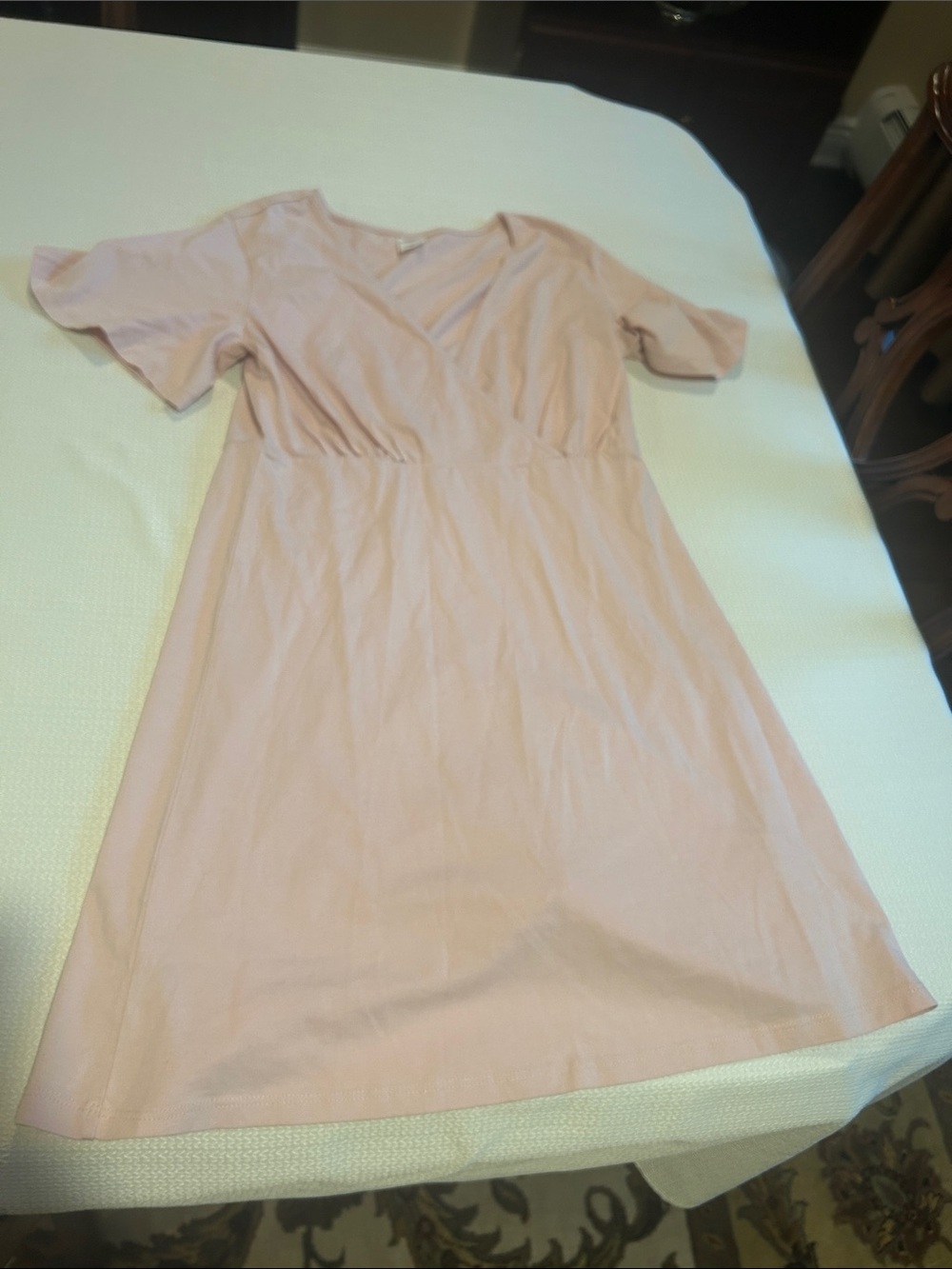 Melrose and Market Blush Pink Midi Wrap-Style Dress